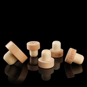 कस्टम एनग्रेव बार शीर्ष लकड़ी की बोतल कॉर्क स्टॉपर शीर्ष कैप वाइन स्टॉपर - Product Image 3