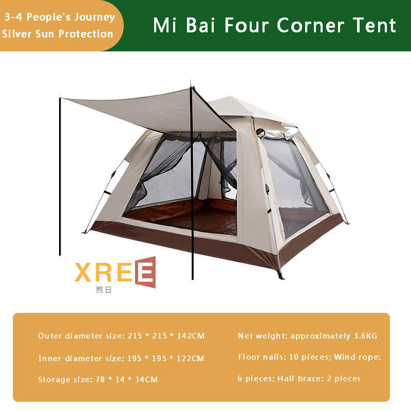Silver coated tent for 3-4 people on all sides