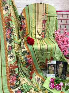 Traje de césped pakistaní de diseñador estampado de algodón de alta demanda para ocasiones de boda y recepción a precio a granel - Product Image 4