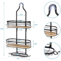 Étagère de salle de bain à 2/3/4 niveaux, sans perçage, adhésive, panier de rangement pour douche, organisateur de douche, panier de douche sur porte, support de douche