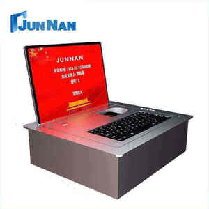 15.6 inch không cần giấy tờ hệ thống hội nghị thông minh có thể thu vào cơ giới <span class=keywords><strong>LCD</strong></span> hiển thị lật lên bàn <span class=keywords><strong>LCD</strong></span> Lift <span class=keywords><strong>LCD</strong></span> Monitor Lift - Product Image 2