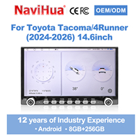 Оптовая продажа NaviHua: 14,6-дюймовая автомобильная мультимедийная система Android с CarPlay и GPS-навигацией для Toyota Tacoma 4Runner 2024-2026