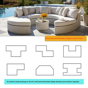 Coussin de banc d'extérieur matelassé épais, design incurvé, rembourrage en <span class=keywords><strong>mousse</strong></span>, housse amovible et lavable - Product Image 5