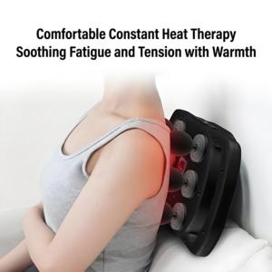 6 Heads Deep Tissue Massager with Heat 9 Modes 9 Intensity Rechargeable Cordless Back Shoulder Muscle Relax Device