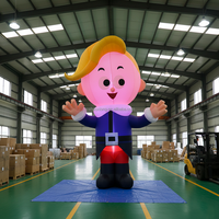 Décoration de jardin gonflable géante personnalisée avec logo publicitaire, style animal de dessin animé, Elfe Garçon gonflable, Hermey l'Elfe pour événements