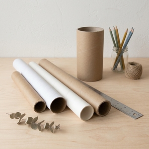 HMC Craft <b>Paper</b> Tubes Kraft White Uncoated Recyclable for Gift Craft Use - Product Image 6