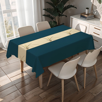 Nappe carrée en PVC réutilisable RNPT, motif orchidée turquoise, pour hôtel, patio, intérieur, banquet, durable