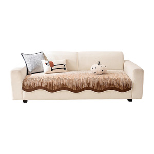 Chenille <b>Sofa</b> Cushion <b>Cover</b> Rectangle Reversible Non Slip Modular <b>Sofa</b> Seat Pad Oatmeal Coffee Stripe Pattern Spring 2026 - Product Image 5
