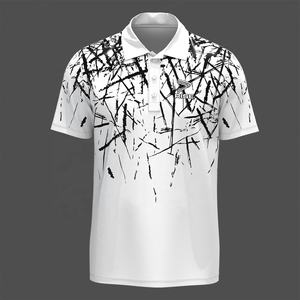RISE 2022 Nouveau design de marque, polo en sublimation blanc et vert, violet et blanc - Product Image 6