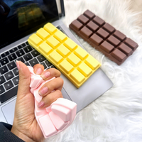 Barre de chocolat souple en PU, jouet anti-stress réaliste à remontée lente, vente en gros