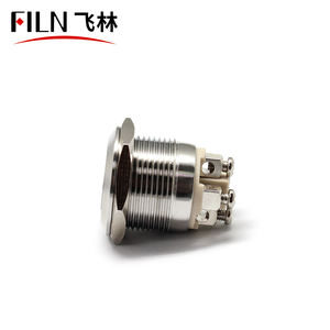 FILN Bouton poussoir de porte de garage 19MM Classique Durable LED Bouton poussoir normalement fermé Tête plate Vis <span class=keywords><strong>Pieds</strong></span> Bouton Interrupteur - Product Image 5