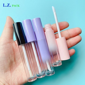 LZ — Mini Tubes à lèvres brillant, noir, violet, rose, 100 pièces, <span class=keywords><strong>prix</strong></span> d'usine, Logo personnalisé, avec boîte et Logo, 3.5ml - Product Image 2