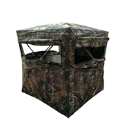 Abri de chasse sur mesure haut de gamme à coque rigide avec plusieurs fenêtres pour une dissimulation visuelle totale lors de la chasse