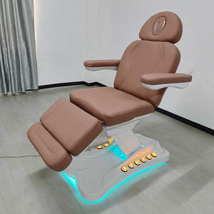 Cama de salón de belleza eléctrica moderna de 3 motores, mesa de masaje de Spa Facial con terapia cosmética ajustable con Control de pies de lujo con luces - Product Image 6