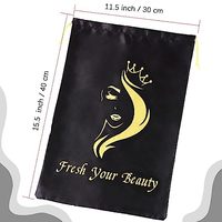 Sac d'emballage de cheveux en soie pour le regroupement en gros perruque sac en satin avec cordon perruque outils de coiffure organisateur pour la maison et le salo
