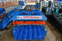 Machine de formage de rouleaux de tuiles en acier galvanisé PPGI PPGL pour le Kazakhstan, l'Ouzbékistan et le Kirghizistan