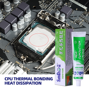 Adhésif thermique conducteur en silicone RTV résistant aux hautes températures, monocomposant, isolant, pour la dissipation de la chaleur des CPU et des PCB - Product Image 4