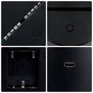 Base de <span class=keywords><strong>lampe</strong></span> tactile RGB, télécommande USB acrylique <span class=keywords><strong>led</strong></span>, <span class=keywords><strong>illusion</strong></span> d'<span class=keywords><strong>optique</strong></span>, lumière de base <span class=keywords><strong>3D</strong></span> - Product Image 3