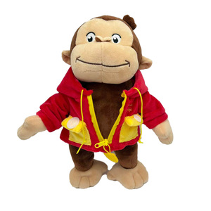 NUEVO Peluche de Mono George con Suéter Rojo, Relleno de Algodón PP Súper Suave, Regalo de Cumpleaños - Product Image 2