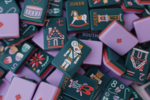 Ningbo Leti Trading Co., Ltd. Mahjong Portable 4-Layer Luxury American-Style Mahjong &amp; <strong>Chess</strong> Box <strong>Set</strong> for 160 Mahjong Tiles - Product Image 2