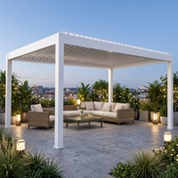 Pergola à lames orientables en aluminium de haute qualité, imperméable et antirouille, pour extérieur, idéale pour les loisirs