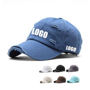 Custom Embroidery Logo Blank 6 Panel Cotton Dad <b>Hat</b> <b>Women</b> Unstructured Distressed Washed <b>Baseball</b> Caps <b>Hats</b> - Product Image 1