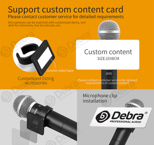 Système de microphone sans fil UHF Debra Audio DV02H, matériau durable en métal et en plastique - Product Image 6