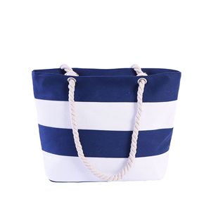 Mới linh hoạt gai dây thời trang túi vải duy nhất Vai Túi nối sọc vải bãi biển túi dây xử lý - Product Image 2
