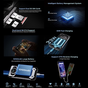 Dernier modèle de téléphone robuste Doogee S200, batterie 10100 mAh, Android 14, NFC, téléphone 5G, 12 Go + 256 Go, écran 6,72 pouces, double SIM - Product Image 6