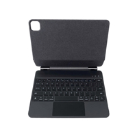 Clavier Magique 11 Pouces avec Étui pour iPad Pro 1/2/3 et iPad Air 4e/5e Génération, Souris Tactile Magnétique RGB Sans Fil, Cuir, USB, Clavier à Ciseaux