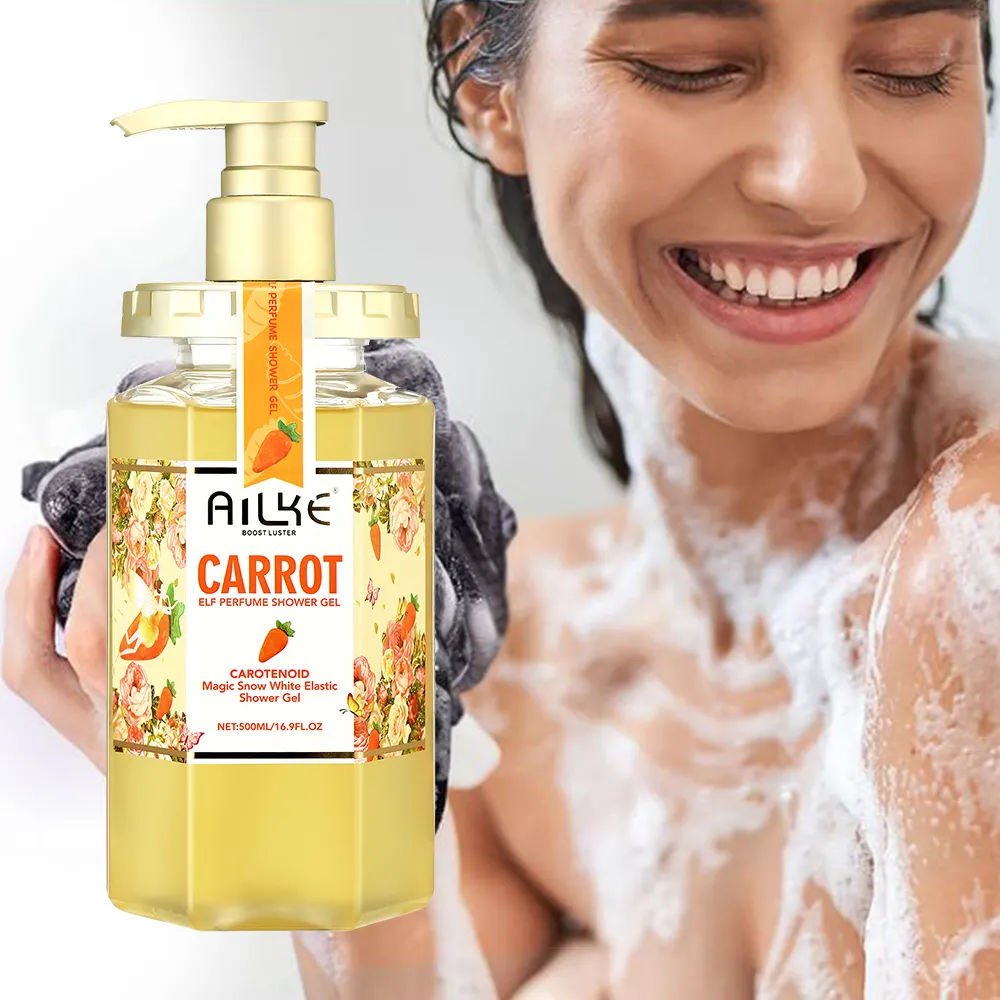 AILKE Elf Nước Hoa Tắm Carotene Chiết Xuất Da Làm Trắng Cơ Thể Rửa Xà Phòng Lỏng Tắm Gel Tắm