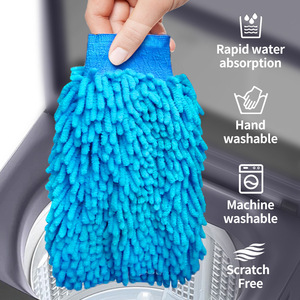 Mitaines en microfibre et chenille à usage double face <span class=keywords><strong>de</strong></span> tailles multiples Gants <span class=keywords><strong>de</strong></span> nettoyage des vitres pour le lavage <span class=keywords><strong>de</strong></span> la vaisselle <span class=keywords><strong>de</strong></span> voiture - Product Image 2
