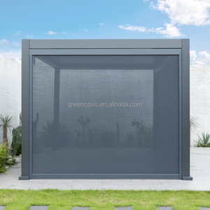 Nouvel arrivage Couverture de patio à lumière LED DIY Aluminium <span class=keywords><strong>Louvre</strong></span> autoportant Pergola Gazebo de jardin - Product Image 3