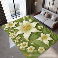 Tapis d'intérieur en velours cristal 3D à fleurs pour la décoration du salon, 200*300cm, tapis économique