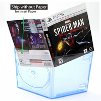 Boîte de rangement pour CD pour PS5 PS4, boîte transparente en PP bleue, support de jeu DVD, organisateur, étui vide pour disques, pochette de transport pour Sony PS4 PS5 CD DVD