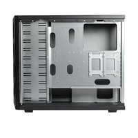 Boîtier d'ordinateur PC mi-tour en aluminium SGCC noir pour le facteur de forme ATX de jeu avec produit en stock de ventilateur en alliage d'aluminium durable