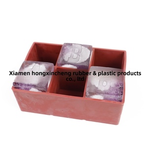 Fabricant d'origine, bac à glaçons carré de 5,5 cm en silicone de qualité alimentaire, avec fonction de démoulage facile, possibilité de créer un logo, moule à grands glaçons - Product Image 2