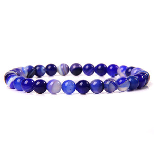 Vente en gros Nouveau <span class=keywords><strong>bracelet</strong></span> en perles de pierre naturelle 6mm <span class=keywords><strong>Bracelet</strong></span> en lapis-lazuli <span class=keywords><strong>Bracelet</strong></span> en pierres de guérison multi-design pour unisexe - Product Image 4