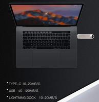 Clé USB 4 en 1 de Type C, support à mémoire de 128GB 256 GB, Micro lecteur Flash de 3.0 GB, pour iPhone/Android/MacBook