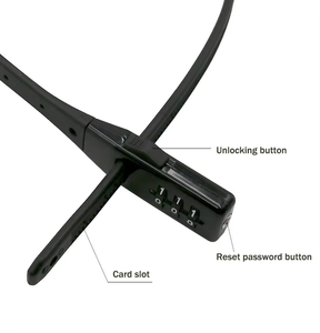 Candado de <span class=keywords><strong>Cadena</strong></span> de Alta Resistencia con Combinación de 4 Dígitos, Cable de Seguridad con Llave de Respaldo para Bicicletas y Motocicletas, Material ABS Antirrobo - Product Image 4