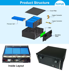 Bateria de Armazenamento para Sistema de Energia Solar Bluetooth 51.2V 50Ah 100Ah 200Ah 300Ah Bateria Solar de Lítio CAN para Energia Residencial - Product Image 4