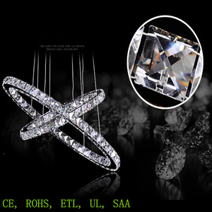 <b>Crystal</b> Ring <b>Chandelier</b> Lighting Hotel Living Room Modern Home Circle Adjustable Pendant Light - Product Image 3