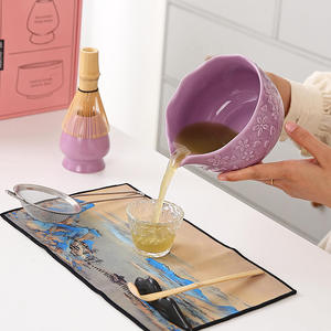 Juego de Té <span class=keywords><strong>Matcha</strong></span> de Cerámica Estilo Japandi de 7 Piezas - Tazón con Boquilla de Flor de Cerezo para Ventas Internacionales - Product Image 3