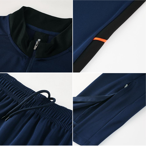 Survêtements Sportifs Vides en Polyester en Gros, Ensembles de Course de Sport pour Hommes, Survêtements d'Entraînement de Football Personnalisés, Demi-Vestes OEM - Product Image 3