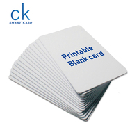 Imprimante de cartes vierges blanche Nfc personnalisée double face à injection en PVC de 0.76mm/impression de cartes d'identité en PVC imprimable à jet d'encre