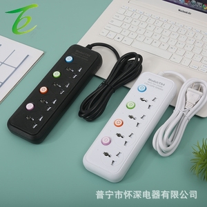 Prise universelle à interrupteur indépendant pour usage domestique, avec protection enfant, version enfichable, normes US et UK, pour l'international - Product Image 1