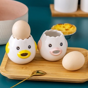 Séparateurs d'œufs en céramique blancs et jaunes, mignons et pratiques, pour la cuisine (vente en gros) - Product Image 6