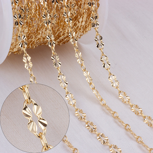 14k Gold Filled/925 Silver Dapped Lip Chains DIY Necklace Bracelet Anklets <strong>Jewelry</strong> Making Permanent Handmade Chains <strong>Supplies</strong> - Product Image 2