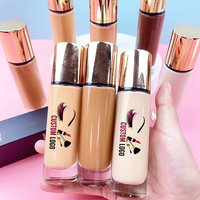 Fond de teint liquide mat longue tenue à couvrance totale, marque privée, pour tous les types de peau, vegan, écran solaire, imperméable, pour femmes