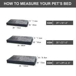 Yangyangpet Flanell Stoff rechteckig wasch bar Memory Foam ortho pä dische Hunde bett - Product Image 4